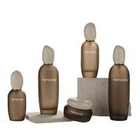 Emballage de soins de la peau en verre plat de luxe, personnalisé, 30 ml, 50 ml, 100 ml, flacons de sérum imprimés à l'écran, pots de crème, épaisseur de 0,5 cm