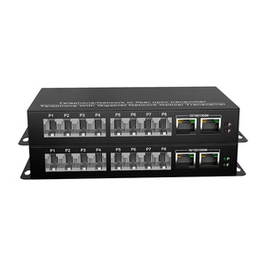 1 2 4 8 Port RJ11 Téléphone avec 2 Gigabit RJ45 à Fiber Optic Transceiver PCM Voice Over Fiber Optic Extender Converter - Product Image 1