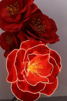 S-0049 Bunga Raksasa Buatan EVA Peony Camellia Besar dengan Lampu LED, Dekorasi Panggung, Hiasan Bunga Buatan Bercahaya LED
