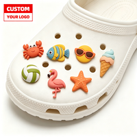 Dekorasi Sepatu Clog Lucu Bertema Musim Panas, Kartun Kpop, Huruf, Minuman, Makanan, Pantai, Bunga, Sepak Bola,  PVC,  Kustom,  Girly