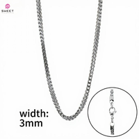 Collier en acier inoxydable 316L plaqué or, chaîne à maillons en corde, style hip-hop, fermoir à homard, design géométrique pour femmes et hommes