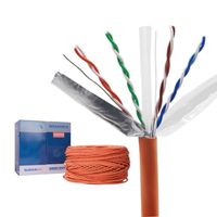 Câbles torsadés blindés CAT 6 PVC CCA Cuivre pur 4 paires torsadées Fils de cuivre 305m UTP FTP SF/UTP Câble Cat 6