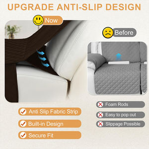 Su Geçirmez Kumaş Koyu Kahverengi 5 Kişilik Kanepe Örtüsü Aile Odası Polyester Kanepe Örtüsü Fabrikadan Direkt - Product Image 5