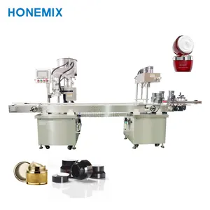 New Design automatic paste filling machine 500ml cream mask glass jar filling capping and labeling machine with best services