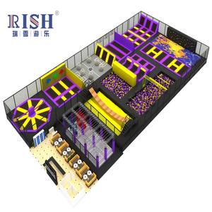 Aire de jeux intérieure souple de haute qualité Rish pour enfants, grande aire de saut, parc de trampolines intérieur - Product Image 4
