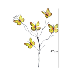 Aiko <b>Flower</b> Butterfly <b>Artificial</b> <b>Flower</b> Bouquet 3D Withered Branch Silk Handmade Wedding Home Decor Reusable & Recyclable Props - Product Image 5