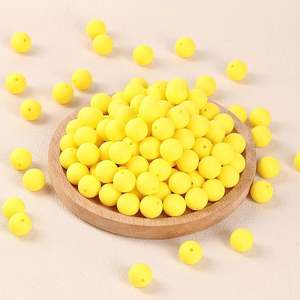 Vente en gros de bonne qualité bébé à mâcher sans BPA ficelle de dentition ronde colorée opale 12mm en silicone caméléon perle - Product Image 6