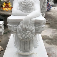 Vente en gros marbre sculpté à la main ange pierres tombales et monuments de cimetière