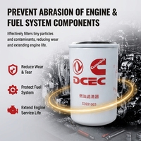 Filtro de Combustible DCEC Cummins C3931063, Filtro de Combustible Enroscable para Compresor de Aire Diésel Portátil, Repuestos para Motor Diésel