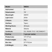Lampu UV Pinset Nirkabel 405nm Cahaya Putih Tanpa Kabel Isi Ulang untuk Pengeringan Lem Ekstensi Bulu Mata untuk Salon