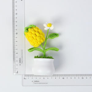 <span class=keywords><strong>Maceta</strong></span> blanca de hojas de árbol frutal de ganchillo de varios colores de diseño creativo, venta al por mayor, graduación de punto de lana, alta de Halloween - Product Image 6