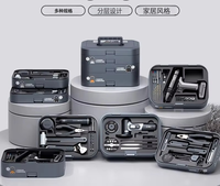 Boîte à outils complète de Chine continentale, kit de perceuse tout-en-un, boîte de rangement compartimentée, boîte électrique DG-8888 pour travaux électriques
