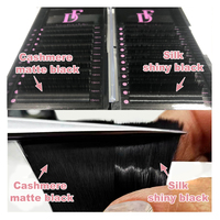 Extensions de cils DreamFlower en cheveux synthétiques noir mat, sans cruauté, fabriquées à la machine, plateaux de volume, fournitures en soie PBT, vente en gros