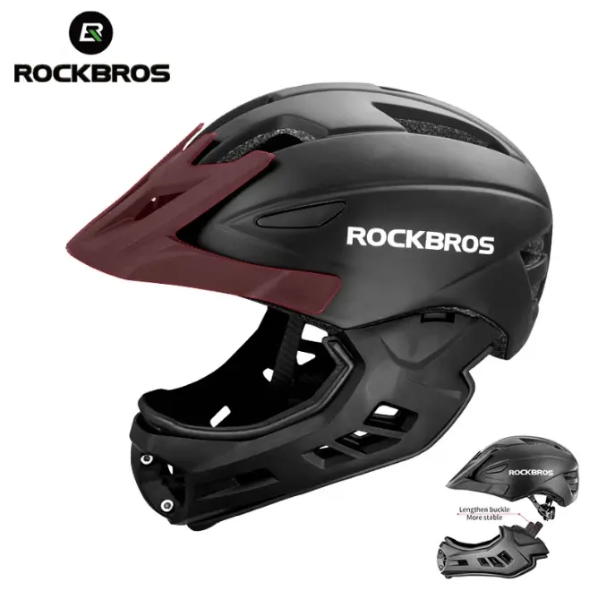 ROCKBROS — casque de vélo pour enfants, casque de sécurité complet, de course, pour vélo