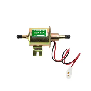 12V HEP-02A Electric Fuel Pump Golden Gas Diesel Fuel Pump Inline Low Pressure For Car Motorcycle