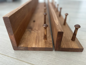 202509 mensola in legno con ganci e sporgenza mensola per immagini decorazione <span class=keywords><strong>cucina</strong></span> appendiabiti in legno arredamento ingresso - Product Image 2