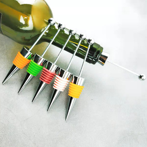 Bouchon de bouteille de <span class=keywords><strong>vin</strong></span> rouge Raybin avec logo <span class=keywords><strong>personnalisé</strong></span> Bouchon de <span class=keywords><strong>vin</strong></span> à perles en métal en acier inoxydable pour accessoires de bar - Product Image 5