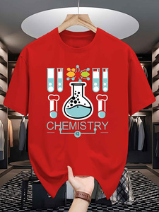 T-shirt di Alta Qualità Comoda all'Ingrosso, Maglietta Personalizzata 100% Cotone con Motivo <span class=keywords><strong>Chimico</strong></span> per Uomo - Product Image 3