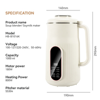 Machine à Lait Végétal Numérique Haut de Gamme Silencieuse en Acier Inoxydable Multifonctionnelle Automatique pour Usage Domestique