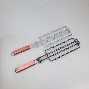 Soporte para Hot Dogs de Hierro Forjado Negro, <span class=keywords><strong>Cesta</strong></span> para Asar Jamón y Salchichas, Red para Barbacoa, Herramienta para Camping y BBQ - Product Image 6