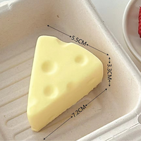 Jouet de décompression en plastique à rebond lent, motif fromage et fruit, à pincer, design tendance et populaire