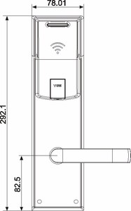 高安全性耐久防水ステンレス鋼緊急キーRFIDカードワイヤレス電子スマートホテルドアロック（Wi-Fi付き） - Product Image 4