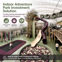 Équipement de terrain de jeux intérieur : Tour, toboggan tubulaire, piscine à balles, trampoline, coussins de sécurité, passerelle en filet, zone de réception douce, divertissement familial