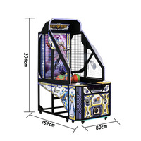 Machine de jeu de basket vidéo en métal Transform Alliance, jeu d'arcade à monnayeur avec interface en anglais, design pliable pour