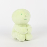 HECION Nouveau SMISKI Porte-clés en peluche super doux avec rembourrage en coton PP, pour anniversaire, anti-stress et design vert mignon