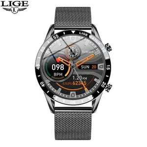 LIGE 0189 Usine Vente Directe de Haute Qualité Nouvelle Arrivée Personnaliser Étanche Promotionnel Hommes Montre Quartz Bracelet en Acier Inoxydable - Product Image 1