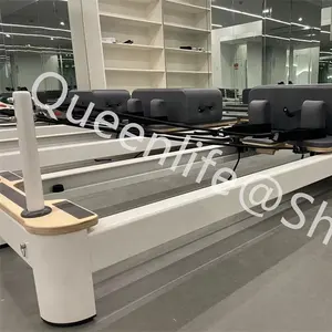 Uso comercial dobrável pilates reformer máquina branca de alumínio reformar pilates equipamento swp11