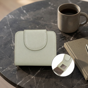 Genuine Leather Short Wallet for <b>Women</b> Coin <b>Purse</b> <b>Card</b> Holder Zipper and Hasp Compact Change Pocket Fashion - Product Image 3