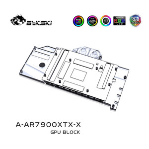 บล็อกน้ำการ์ดจอ Bykski A-AR7900XTX-X พร้อมไฟ RGB LED และดีไซน์ไร้พัดลม สำหรับ ASRock Radeon 7900 XTX Taichi คุณภาพสูง - Product Image 3