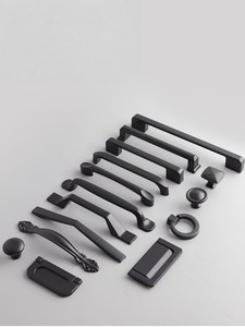 Zinc Alloy Furniture Handles &amp; <strong>Knobs</strong> Matte <strong>Black</strong> Cabinet Pulls for Living Room Wardrobe Cabinet Drawer Cupboard - Product Image 4
