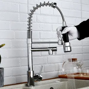 Flexible 3 weg küche waschbecken armaturen pull unten küche wasserhahn