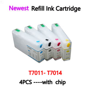 Cartouche d'encre rechargeable 4 couleurs T7011 T7021 T7031 avec puce ARC pour <span class=keywords><strong>Epson</strong></span> <span class=keywords><strong>WP</strong></span>-4025 <span class=keywords><strong>WP</strong></span>-<span class=keywords><strong>4015</strong></span> <span class=keywords><strong>WP</strong></span>-4525 WP4595 WP4545 WP4030 WP4040 - Product Image 4