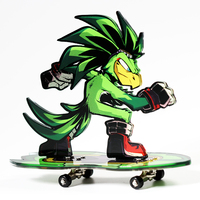 Standee en acrylique personnalisé avec impression UV, standee de dessin animé en acrylique, standees créatifs en acrylique pour skateboard