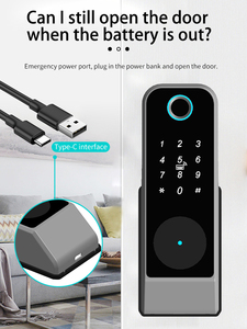 Tuay app control Safety Code Card Electronic Fingerprint RIM <b>Smart</b> Gate <b>Lock</b> for Door - Product Image 6