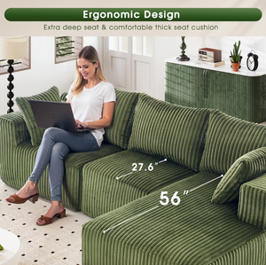 TikTok वायरल क्लाउड सोफे 107 इंच l आकार अनुभागीय सोफा चेज़ के साथ - Product Image 2