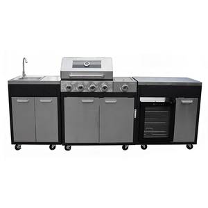 Outdoor Kitchen Manufacturer Gas Grill And Griddle Convenient Charcoal <strong>BBQ</strong> Grills Stainless Steel <strong>BBQ</strong> Cabinet - Product Image 2