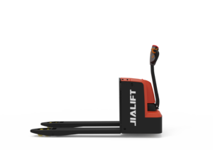 รถยกพาเลทไฟฟ้า JINLIFT 2 ตัน แบตเตอรี่ตะกั่ว-กรด ยางตัน สำหรับใช้งานในคลังสินค้าในร่ม แบบยืนขับ - Product Image 4