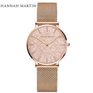 Hannah Martin reloj fábrica profesional al por mayor moda malla Acero inoxidable banda mujeres impermeable reloj de pulsera para damas - Product Image 6