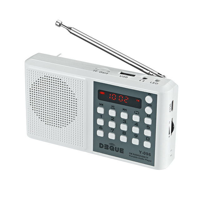 Mini Pocket Portable FM AM Radio with for Speaker Rechargeable Battery 3W Output Music Player & AM/FM