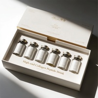 Emballage et boîte cadeau personnalisés haut de gamme en papier rigide pour peptides, avec impression à chaud, pour médicaments et collagène