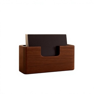 AZ ENTERPRISES Wooden Card Holder Slot Design Natural Wood Color Customized Business Card Case for Promotional Activities Back - Product Image 2