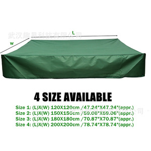 Bâche de protection solaire et imperméable QY pour bac à sable extérieur en tissu Oxford 120x120cm 150x150cm 180x180cm 200x200cm - Product Image 2