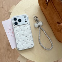 Étui en similicuir antichoc pour iPhone 17 Pro Max, motif animalier étoilé plein écran, avec chaîne en strass, compatible iPhone 15/16 Pro, pour femme