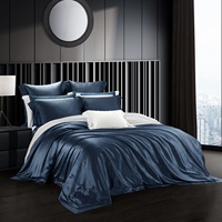 Parures de lit de luxe personnalisées 100 % soie de mûrier, ensembles de draps en soie de mûrier pure pour la vente en gros