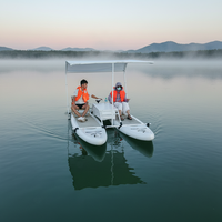 Bateau aquatique gonflable robuste et stable de haute qualité 2026 pour des voyages aquatiques palpitants, catamaran gonflable, yacht, bateau à rames