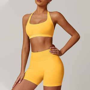 High Quality Sports Bra Workout <strong>Leggings</strong> 2 Piece Suit High Elastic Gym Fitness Sets Seamless Yoga Set for Women - Product Image 2